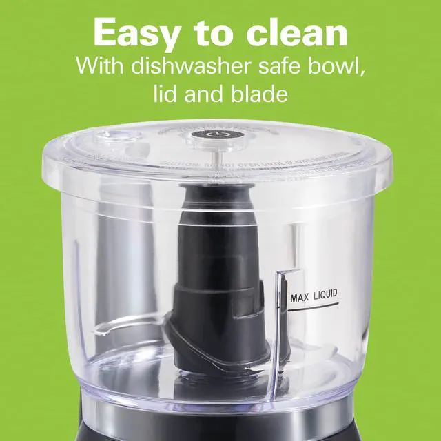 Alt view image 12 of 14 - Electric Vegetable Chopper & Mini Food Processor, 3-Cup, 350 Watts, for Dicing, Mincing, and Puree, Black (72850)