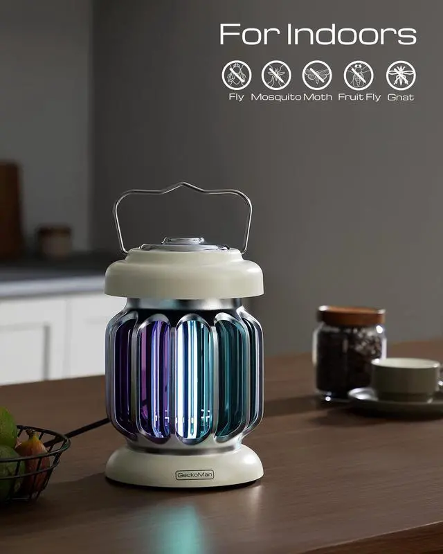 Alt view image 10 of 14 - Waterproof Switch Bug Zapper Outdoor Bug Zapper Indoor Mosquito Repellent Outdoor Patio Mosquito Zapper Electric Fly Zapper Fruit Fly Trap for Indoors Killer