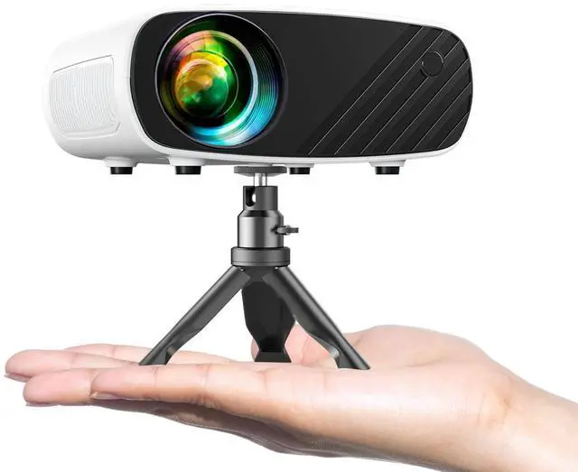 Alt view image 8 of 14 - Mini Projector, Portable Projector for iPhone, 7000L with Synchronize Smartphone Screen, Movie Projector with 1080P HD/200 Screen Support, Compatible with Android/iOS/TV Stick/HDMI/USB/SD