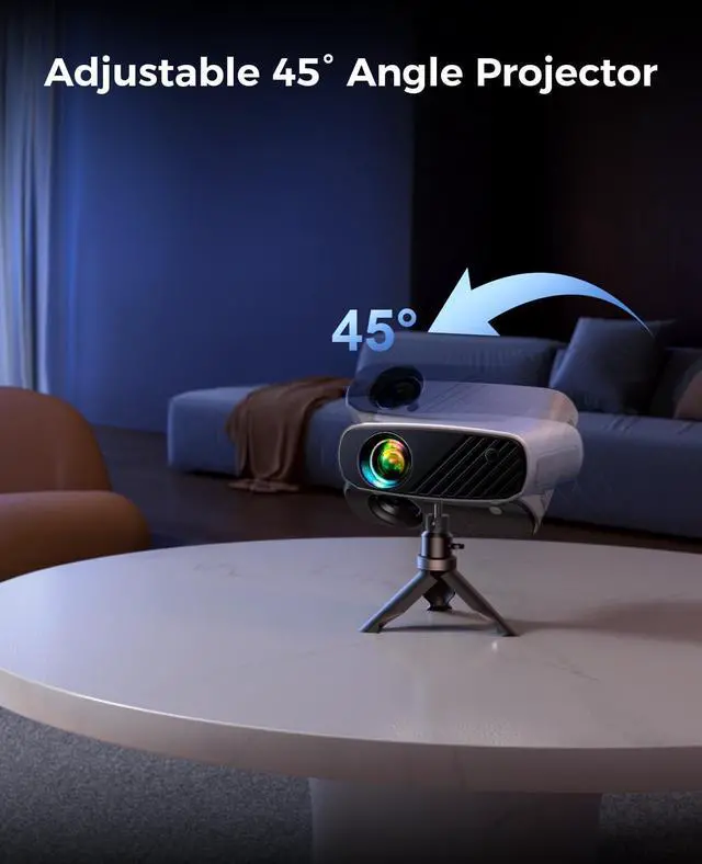 Alt view image 12 of 14 - Mini Projector, Portable Projector for iPhone, 7000L with Synchronize Smartphone Screen, Movie Projector with 1080P HD/200 Screen Support, Compatible with Android/iOS/TV Stick/HDMI/USB/SD