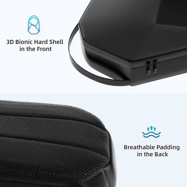 Alt view image 11 of 14 - Carrying Case for Meta Quest 3S/Quest 3/Quest 2/Vision Pro 2, VR Bag Compatible with KIWI/BOBOVR Elite Battery Strap, Full Protection for VR Headset, Accessories, Perfect for Travel/Storage