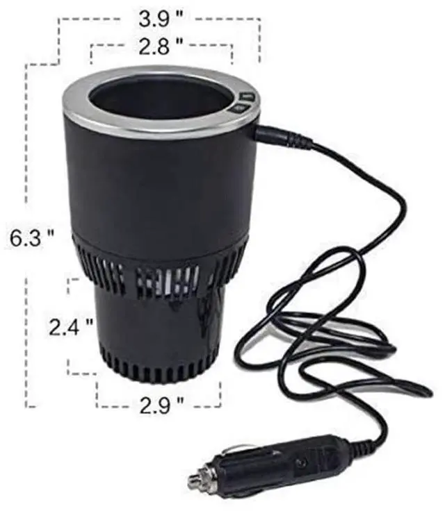 Alt view image 9 of 14 - Premium 2-in-1 Car Cup Heating Cooling Smart Car Cup Mug Warmer Cooler Holiday Seasonal Present,Perfect Car Holder Gift for Commuter/Traveler/Road Tripper/Recreation (Black and Sliver)