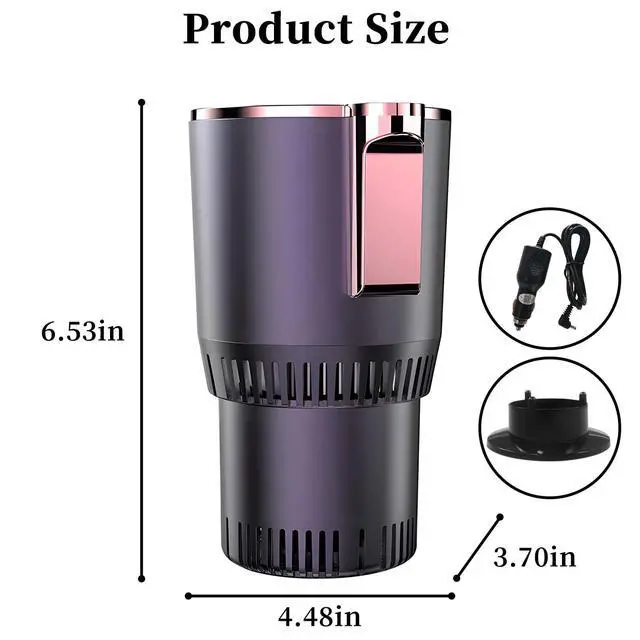 Alt view image 10 of 14 - Smart Car Heater & Colder Cups,Temperature Control Cup,Car Cup Holder|Quick Thermal Heating Cups|Car Refrigerator Quick Cooling Cups|Suitable for Most Cars (Purple)