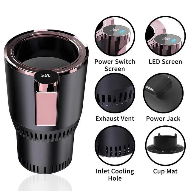 Alt view image 11 of 14 - Smart Car Heater & Colder Cups,Temperature Control Cup,Car Cup Holder|Quick Thermal Heating Cups|Car Refrigerator Quick Cooling Cups|Suitable for Most Cars (Purple)