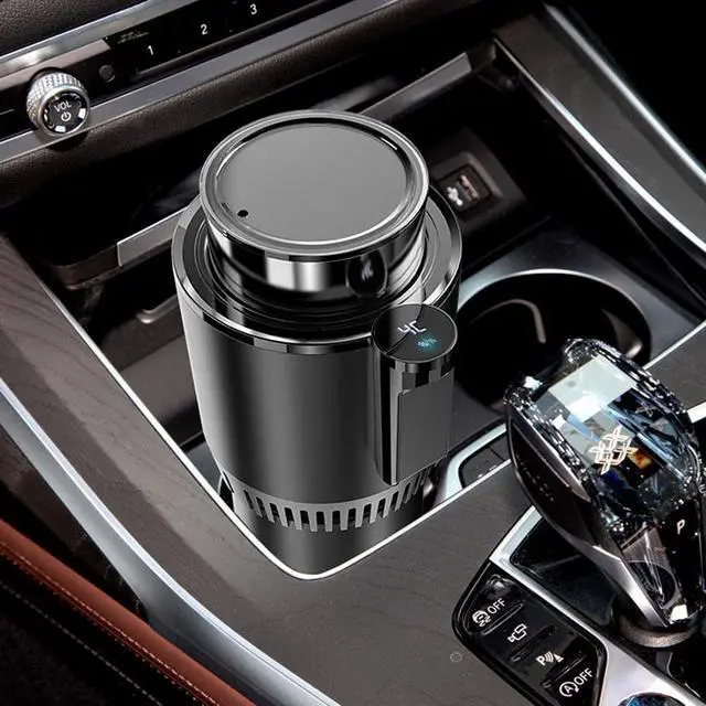 Alt view image 11 of 14 - Smart Cup, 2 in 1 Car Drink Cooler Warmer, Car Coffee Cup Cooler Warmer, Personal Thermoelectric Cooling Cup, Mug Holder with Cooling and Heating Functions, Car Cooler Cup (Black)