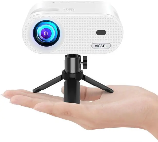 Alt view image 8 of 14 - Mini Projector, Full HD 1080P Video Projector, Portable Outdoor Projector with Tripod, Kids Gift, Home Theater Movie Phone Projector Compatible with Android/iOS/Windows/TV Stick/HDMI/USB