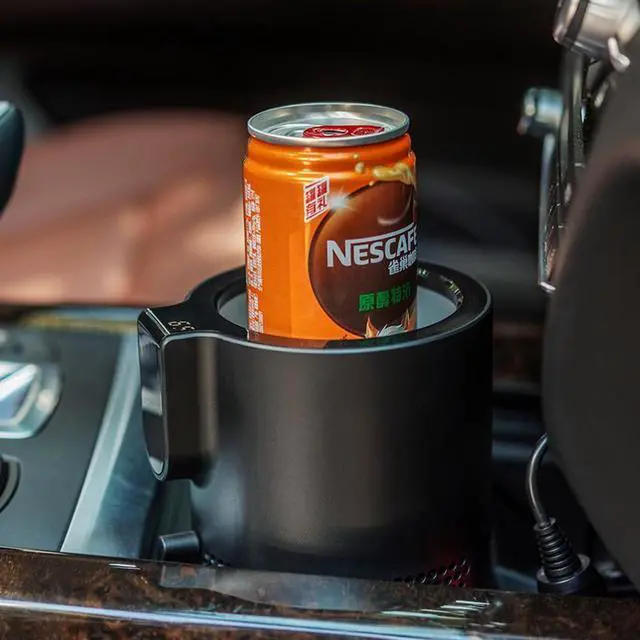 Alt view image 9 of 12 - Cup Holder 2-in-1 Coffee Warmer Drink Cooler LED Screen Touch Smart Car Tumbler Holder Gift for Car Lover Temperature Control Auto Shut-Off