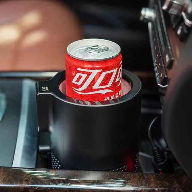 Alt view image 10 of 12 - Cup Holder 2-in-1 Coffee Warmer Drink Cooler LED Screen Touch Smart Car Tumbler Holder Gift for Car Lover Temperature Control Auto Shut-Off