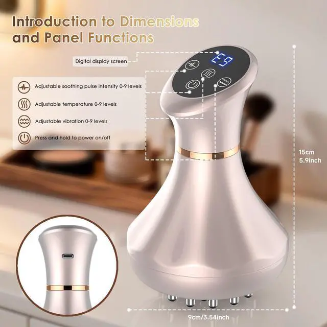 Alt view image 9 of 13 - Lymphatic Drainage Massager, Anti Cellulite Massage Tool For Belly & Thigh Stretch Marks & Cellulite Reduction, Handheld Massage tools for Sciatica Nerve, shoulder, Hip, Muscle, Low Back Pain Relief