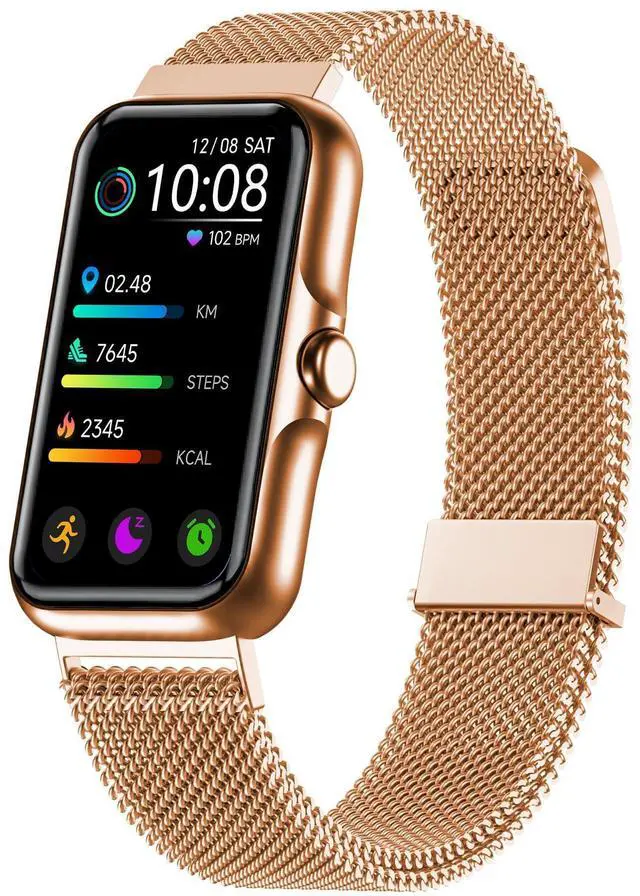 Alt view image 9 of 12 - Health Fitness Tracker, Smart Watch with 24/7 Heart Rate and Blood Oxygen Monitor, Sleep Tracker with IP68 Waterproof, Activity Tracker Pedometer Step Counter for Women Men (Rose Gold)