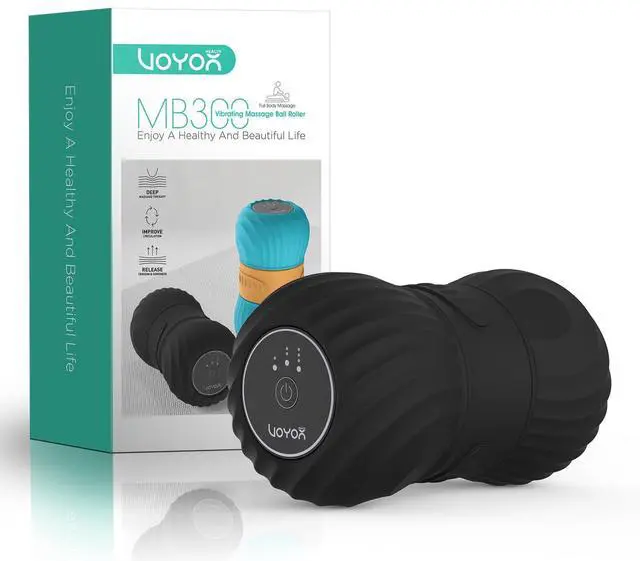 Alt view image 8 of 14 - Vibrating Peanut Massage Ball Roller, Electric Double Lacrosse Massage Ball with 4 Intensities for Muscle Pain Relief, Rechargeable Deep Tissue Massage, Yoga Sports Fitness MB300 (Black)