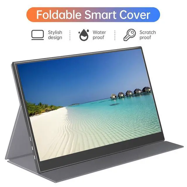 Alt view image 10 of 14 - 15.6inch Portable Monitor,1080P USB-C HDMI Second External Monitor for Laptop,PC,Mac Phone,PS,Xbox,Swich,IPS Ultra-Thin Zero Frame Gaming Display/Premium Smart Cover