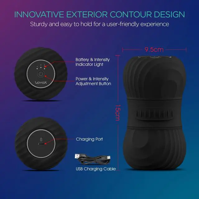 Alt view image 9 of 14 - Vibrating Peanut Massage Ball Roller, Electric Double Lacrosse Massage Ball with 4 Intensities for Muscle Pain Relief, Rechargeable Deep Tissue Massage, Yoga Sports Fitness MB300 (Black)
