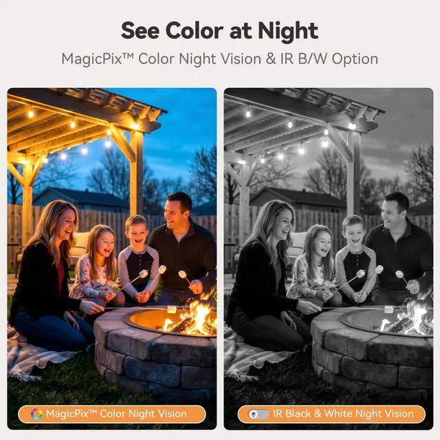 Alt view image 11 of 14 - Magnetic Security Cameras Wireless Outdoor,2K AI Cameras for Home Security, Battery Powered, 1Min Install, 2-Way Audio,IR Color Night Vision, Cloud & SD Card Storage, Outside Indoor Surveillance