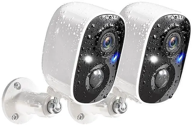 Alt view image 8 of 14 - Security Cameras Wireless Outdoor, 2K Color Night Vision AI Motion Detection 2-Way Talk Battery Powered WiFi Home Indoor Camera IP65 Weatherproof Spotlight Siren Alarm Cloud/SD Storage 2-Pack