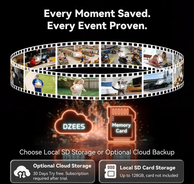 Alt view image 12 of 14 - Magnetic Security Cameras Wireless Outdoor,2K AI Cameras for Home Security, Battery Powered, 1Min Install, 2-Way Audio,IR Color Night Vision, Cloud & SD Card Storage, Outside Indoor Surveillance