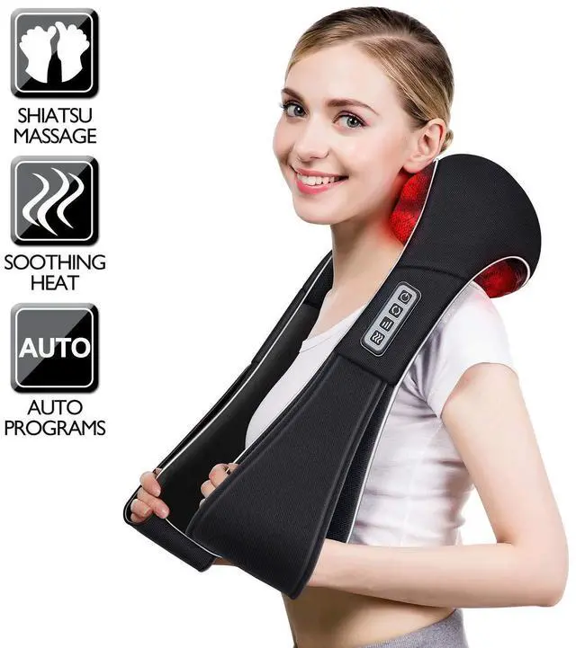 Alt view image 12 of 14 - Mothers Day Gifts for Mom, Wife, Women & Her, Shiatsu Neck and Shoulder Massager with Heat Deep Tissue Kneading Sports Recovery Massagers for Back, Relaxation Gifts for Husband, Him, Men