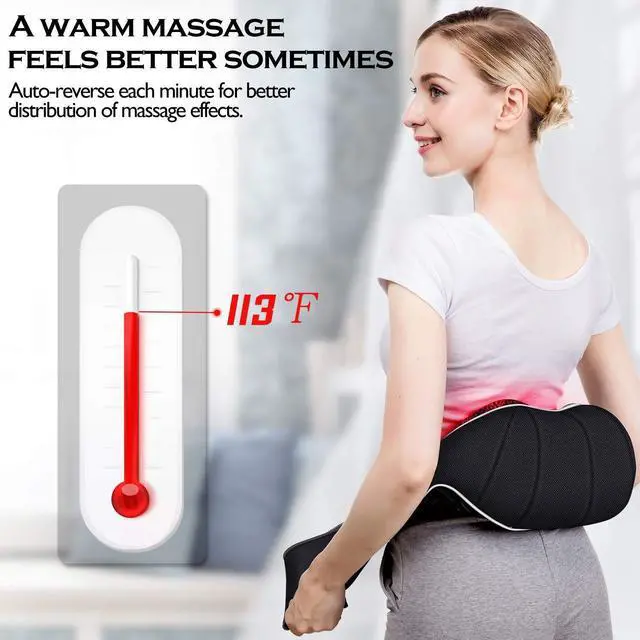 Alt view image 13 of 14 - Mothers Day Gifts for Mom, Wife, Women & Her, Shiatsu Neck and Shoulder Massager with Heat Deep Tissue Kneading Sports Recovery Massagers for Back, Relaxation Gifts for Husband, Him, Men