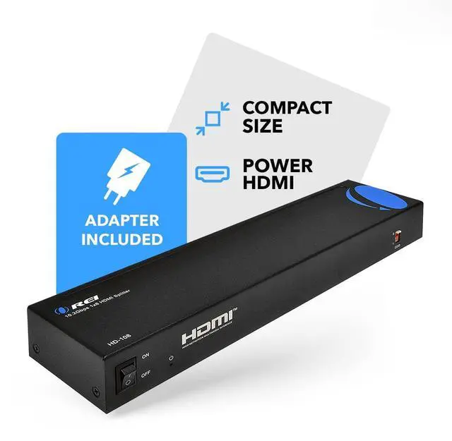 Alt view image 9 of 14 - HDMI Splitter 1 in 8 Out with Video Resolutions up to 4K@30hz, EDID Management, 10.2 Gbps Video Bandwidth & Plug and Play Installation