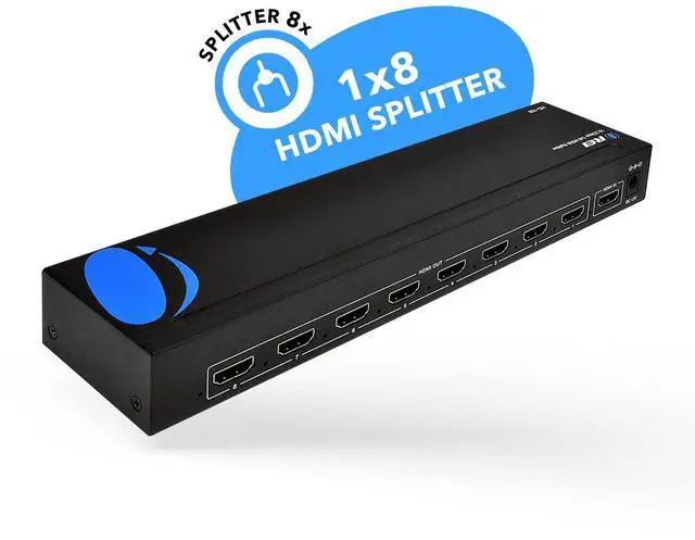 Alt view image 11 of 14 - HDMI Splitter 1 in 8 Out with Video Resolutions up to 4K@30hz, EDID Management, 10.2 Gbps Video Bandwidth & Plug and Play Installation