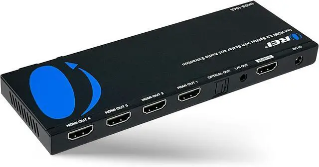 Alt view image 13 of 14 - 1x4 2.0 HDMI Splitter with Scaler Audio Extractor 4 Ports with Full Ultra HDCP 2.4K at 60Hz & 3D Supports EDID Control - UHDS-104A