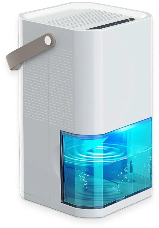 Alt view image 8 of 14 - Dehumidifier Dual Core Compact Quiet for Home. Portable, Auto Shut OFF, 57OZ Water Tank. Delay-Off Timer and Ambient Light. Perfect for Small Bedroom Bathroom Basement RV Camper Closet