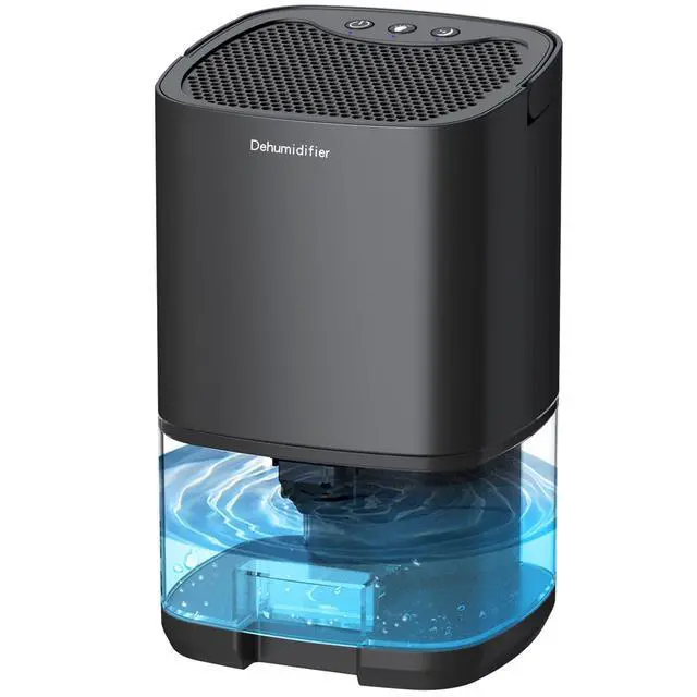 Alt view image 7 of 12 - Dehumidifiers for Bedroom 35oz Small Dehumidifier for Home 2500 Cubic Feet(350sq ft) with 7 LED Lights, Ultra Quiet & Auto Shut off Dehumidifier for Bathroom Basement Closet Garage RV, Black