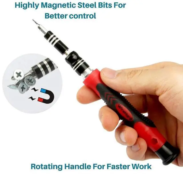 Alt view image 10 of 14 - 62 in 1 Precision Screwdriver Set Magnetic Repair Tool Kit with Triwing Y00 Torx T5 T6 Gifts for Men Electronics Laptop Macbook PC RC PS5 iPhone Jewelers XBOX Glasses