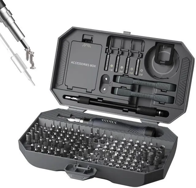Alt view image 11 of 12 - Precision Screwdriver Set, Laptop Screwdriver Kit, 164 in 1 Professional Computer Screwdriver Repair Kit with T6 Torx Bit for MacBook, iPhone, Watch, Camera, Eyeglass, Xbox, DIY