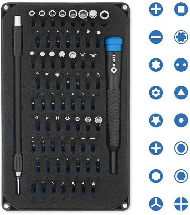 Alt view image 9 of 14 - Mako Driver Kit - 64 Precision Bit Set for Electronics Repair