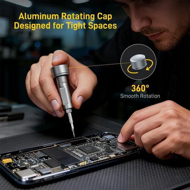 Alt view image 14 of 14 - 74 in 1 Magnetic Screwdriver Set, Ratchet Screwdriver, Multi Bit Screwdriver Set with Detachable Handle, RepairTool Kit for Furniture, Precision Electronics, Bicycle, DIY, Computer