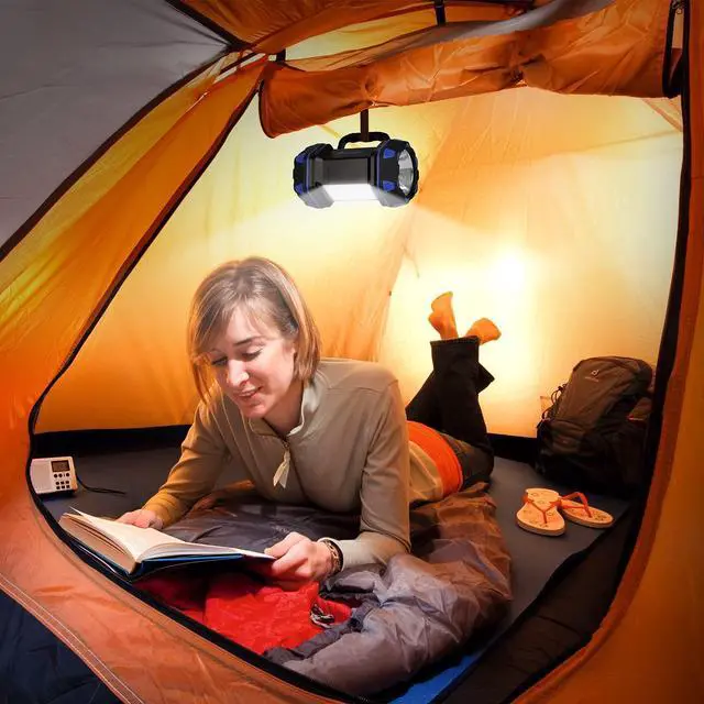 Alt view image 14 of 14 - Led Camping Lantern Rechargeable, Camping Flashlight 1500LM, 8 Light Modes, Camping Lights 4800 Capacity, Portable Bright Flash Light for Emergencies, Power Outages, Hurricane, Hiking (Blue 1PACK).