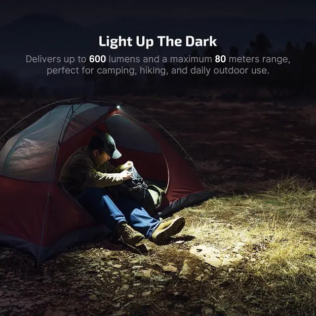 Alt view image 13 of 14 - Pro S EDC Flashlight Clip-on Light, 600 Lumens Type-C Rechargeable with White LED, UV and RGB, Magnetic Flash Lights for Working, Signaling, Inspection and Outdoor Use (Black)