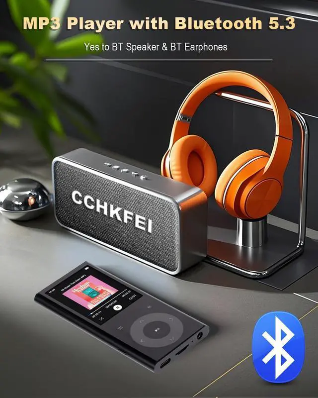 Alt view image 11 of 14 - 64GB MP3 Player with Bluetooth 2.4" Screen Hi-Fi Lossless Sound Bluetooth MP3 Player Built-in Speaker & FM Radio,Voice Recorder, MP3 Music Player Support 128GB SD Card for Running,Travel (Black)