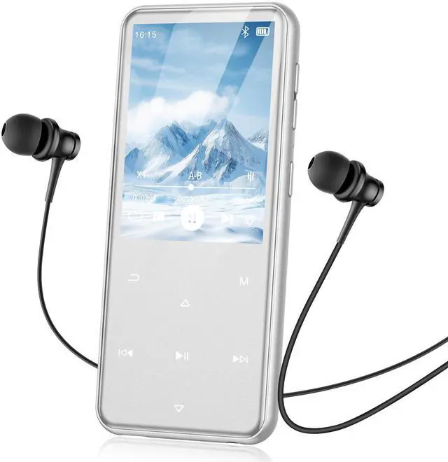 Alt view image 8 of 14 - 64GB MP3 Player with Bluetooth, M3 2.4 inch Music Player with Speaker and FM Radio, Touch Buttons, Supports Up to 128GB(Silver)