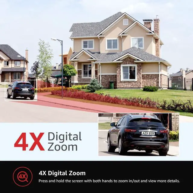 Alt view image 9 of 14 - 2K Security Camera Outdoor, Wireless WiFi IP Camera Home Security System 360° View,Motion Detection, auto Tracking,Two Way Talk, pan Tile Full Color Night Vision 5G/2.4G WiFi