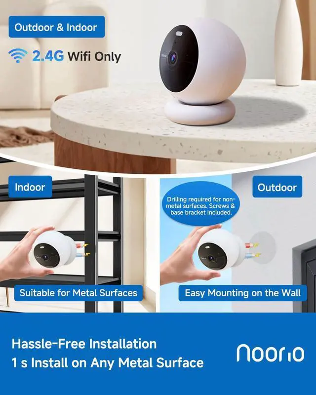 Alt view image 9 of 14 - Security Cameras Wireless Outdoor Magnetic, 1080P Battery Powered Indoor Cameras for Home Security, Smart Motion Detection Outdoor Pet Dog Camera, Free Local Storage MagCam, 2.4G WiFi, B200S