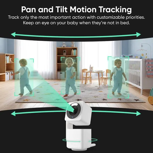 Alt view image 12 of 14 - Cam Pan v4, 4K Smart Security Camera, AI Indoor/Outdoor Cameras for Home Security, Baby & Pet, Color Night Vision, 360° Pan/Tilt/8 x Digital Zoom, 2.4G & 5G, Works with Alexa & Google Assistant