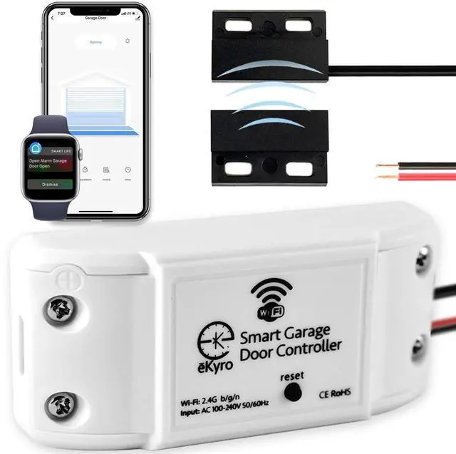 Alt view image 8 of 14 - Smart Garage Door Opener - Universal WiFi Remote Controller Compatible with Alexa, Google Home, iPhone, Siri, Android, Door Left Open Alert, Door Security Systems, Updated Model