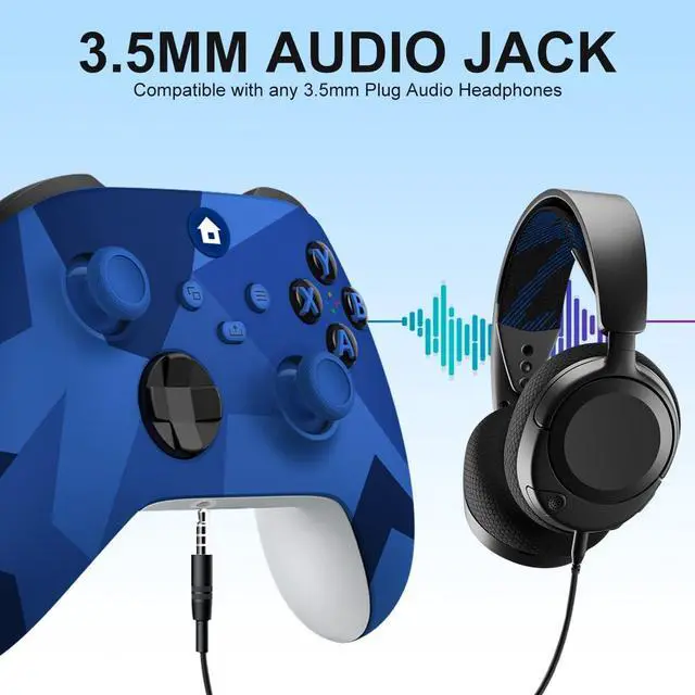 Alt view image 12 of 14 - Xbox One Controller,Xbox Controller Wireless for Xbox One, Xbox Series X/S,Wireless Controller with 3.5mm Audio Jack,with 2.4GHz Wireless Adapter,Camo Blue