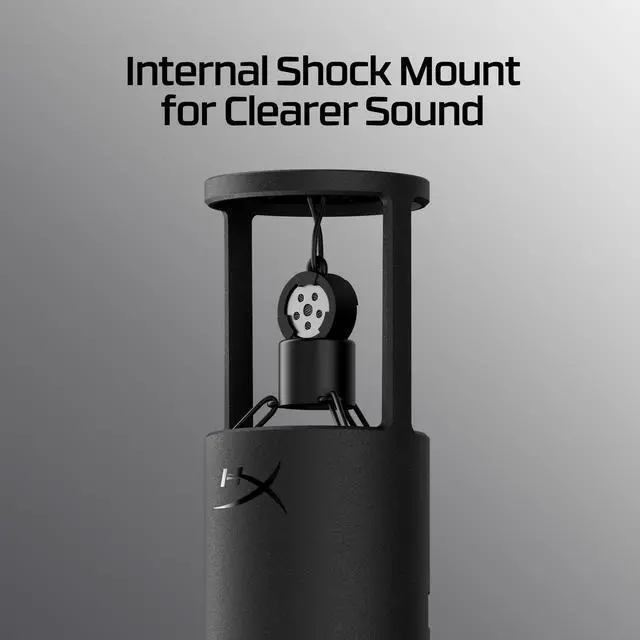 Alt view image 9 of 14 - SoloCast 2 Gaming USB Condenser Mic for PC, USB-C to USB-A, Built-in Pop Filter, Internal Shock Mount, Plug and Play, 24-bit / 96kHz, Compact Tiltable Stand Black