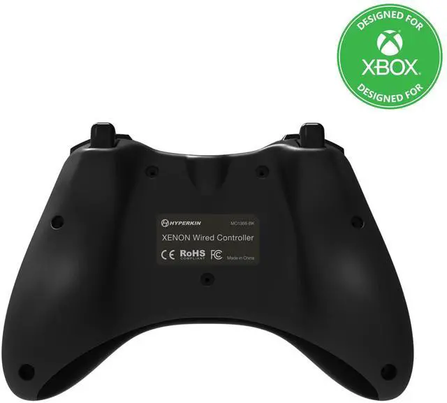 Alt view image 7 of 10 - Xenon Wired Controller for Xbox Series X|S, Xbox One & Windows 10|11, PC, Plug and Play Gaming Gamepad with 3.5MM Audio Jack, Impulse Triggers - Black - Officially Licensed