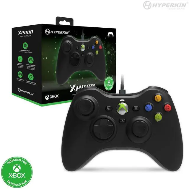 Alt view image 9 of 10 - Xenon Wired Controller for Xbox Series X|S, Xbox One & Windows 10|11, PC, Plug and Play Gaming Gamepad with 3.5MM Audio Jack, Impulse Triggers - Black - Officially Licensed