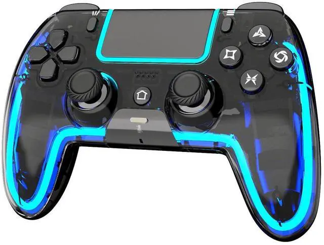 Alt view image 8 of 14 - Wireless Controller for PS5, Pro/Slim/MAC/Steam Deck/PC, Hall Effect Joystick, Dual Vibration/Marco/Turbo, 3.5mm Jack, 6-Axis, Mute Key, LED Gamepad with Speaker