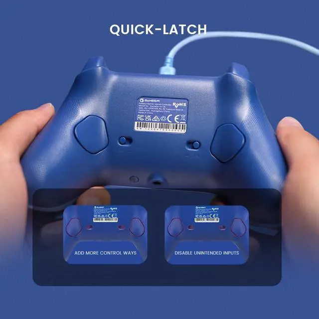 Alt view image 12 of 14 - G7 SE Wired Controller for Xbox Series X|S, Xbox One & Windows 10/11, Plug and Play Gaming Gamepad with Hall Effect Joysticks/Hall Trigger, 3.5mm Audio Jack (Blue)