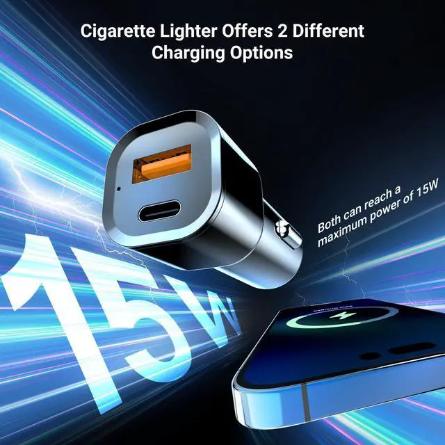 Alt view image 10 of 14 - for Magnetic Cup Holder Charger, 360° Rotating Wireless Magnetic Car Charger, Fast Charging Phone Holder for iPhone 17 16 15 14 13 12 and Samsung Galaxy S20 Above Series [With QC 3.0 Adapter