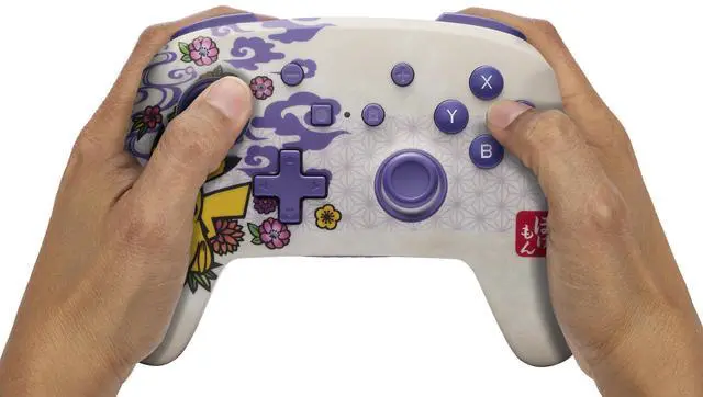 Alt view image 9 of 14 - Enhanced Wireless Controller for Nintendo Switch/Switch 2 / Switch Lite/OLED Model - Pokémon Blossom - Gamepad, game controller, Officially Licensed
