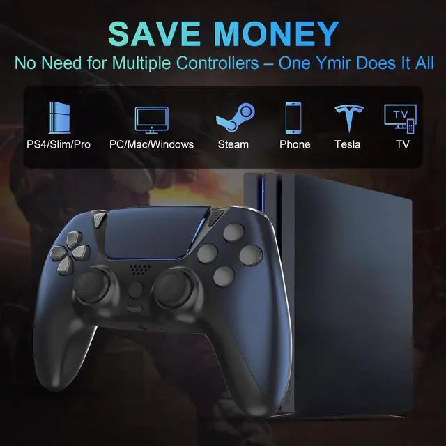 Alt view image 10 of 14 - Upgraded for Luna Controller with Back Paddles,Turbo,Wireless Fire TV Game Controllers for PC,GeForce NOW,Firestick,Replacement for Luna Gamepad with ALPS Joystick,No Drift Stick, Blue