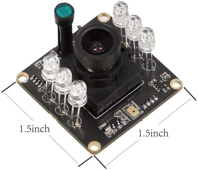 Alt view image 7 of 10 - 1080P Day & Night Vision USB Camera for Computer, 2MP Automatic IR-Cut Switching All-Day Image USB2.0 Webcam Board with IR LEDs for Windows, Linux, Android and Mac OS