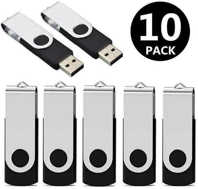Alt view image 9 of 14 - 10 Pack 8GB USB Flash Drive Flash Drives USB 2.0 Thumb Drive Memory Stick Zip Drives Bulk (8GB, 10 Pack, Black)
